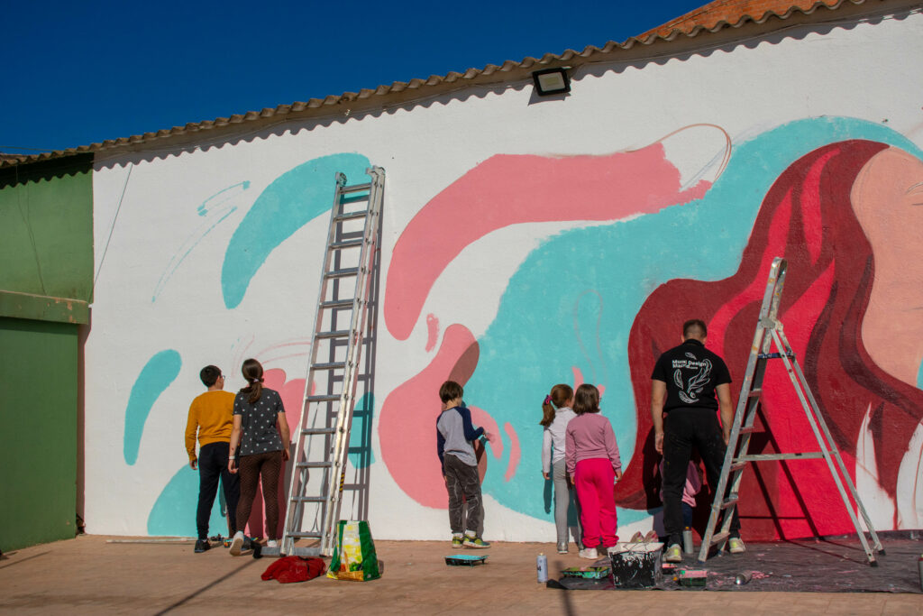 Mural participativo Villagordo - Jaen | Imperdible.art